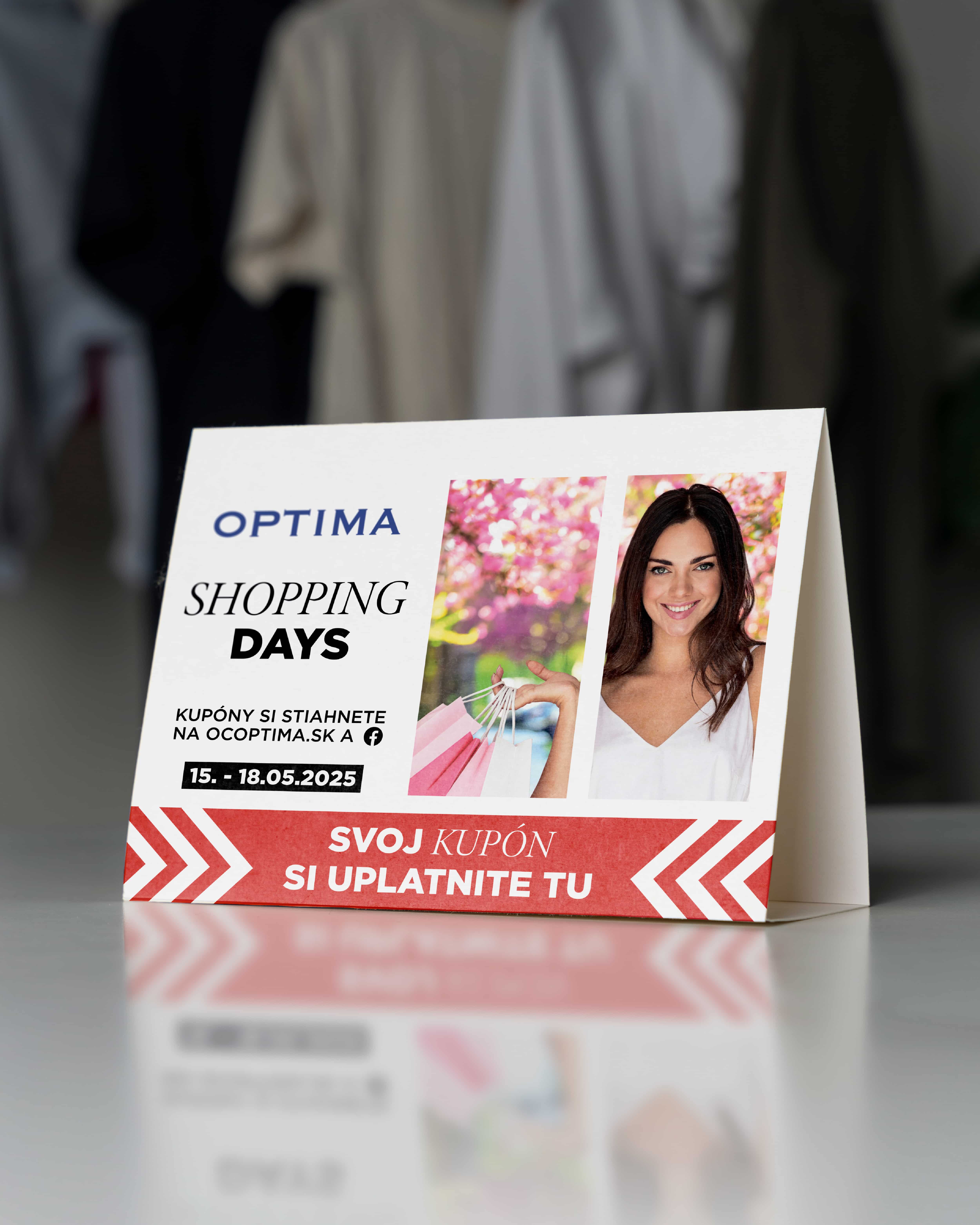 Reklamný stoján OC Optima - Shopping Days