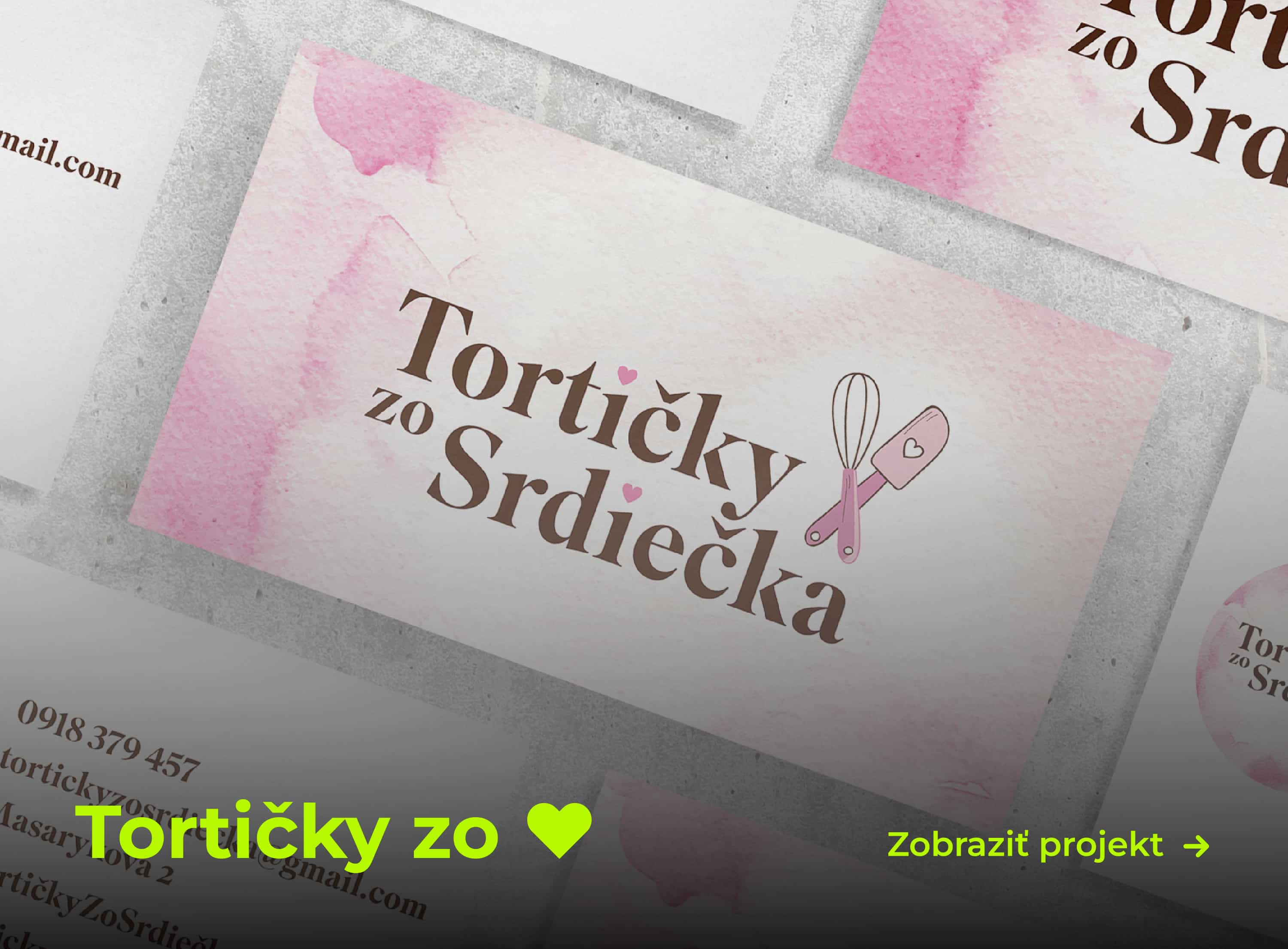 Logo a vizitka pre cukráreň - Tortičky zo srdiečka