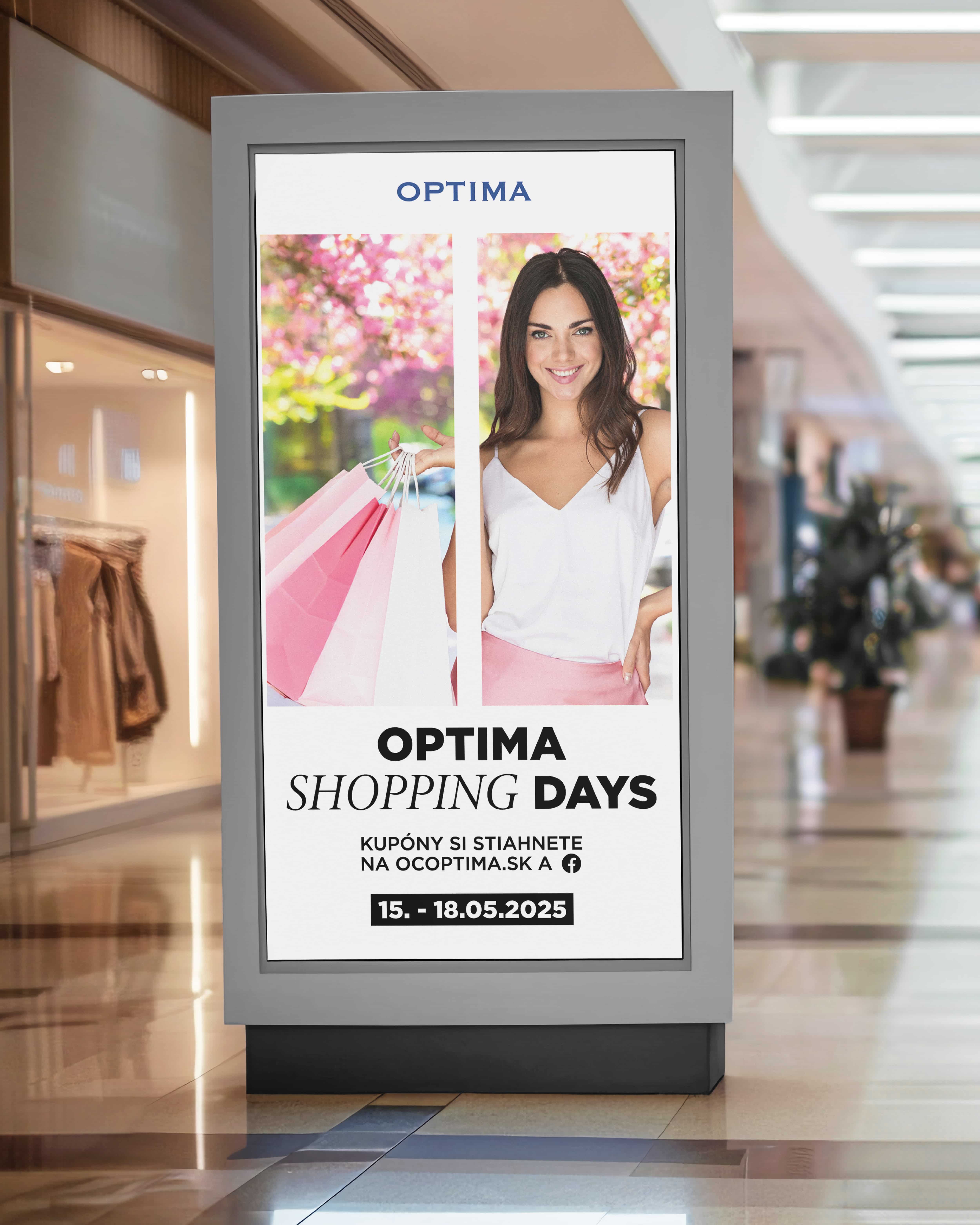 Digitálny plagát OC Optima - Shopping Days