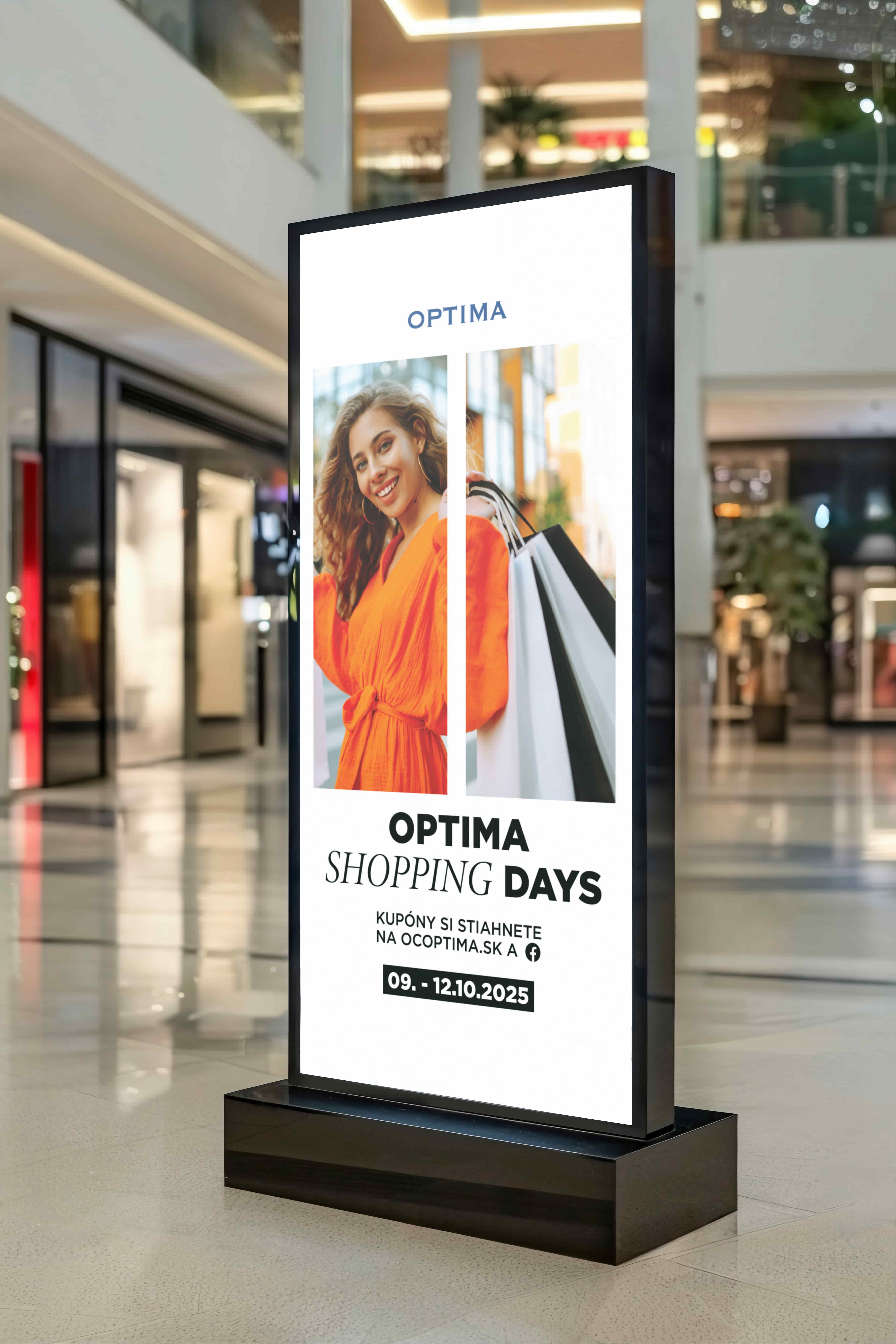 Digitálny plagát OC Optima - Shopping Days