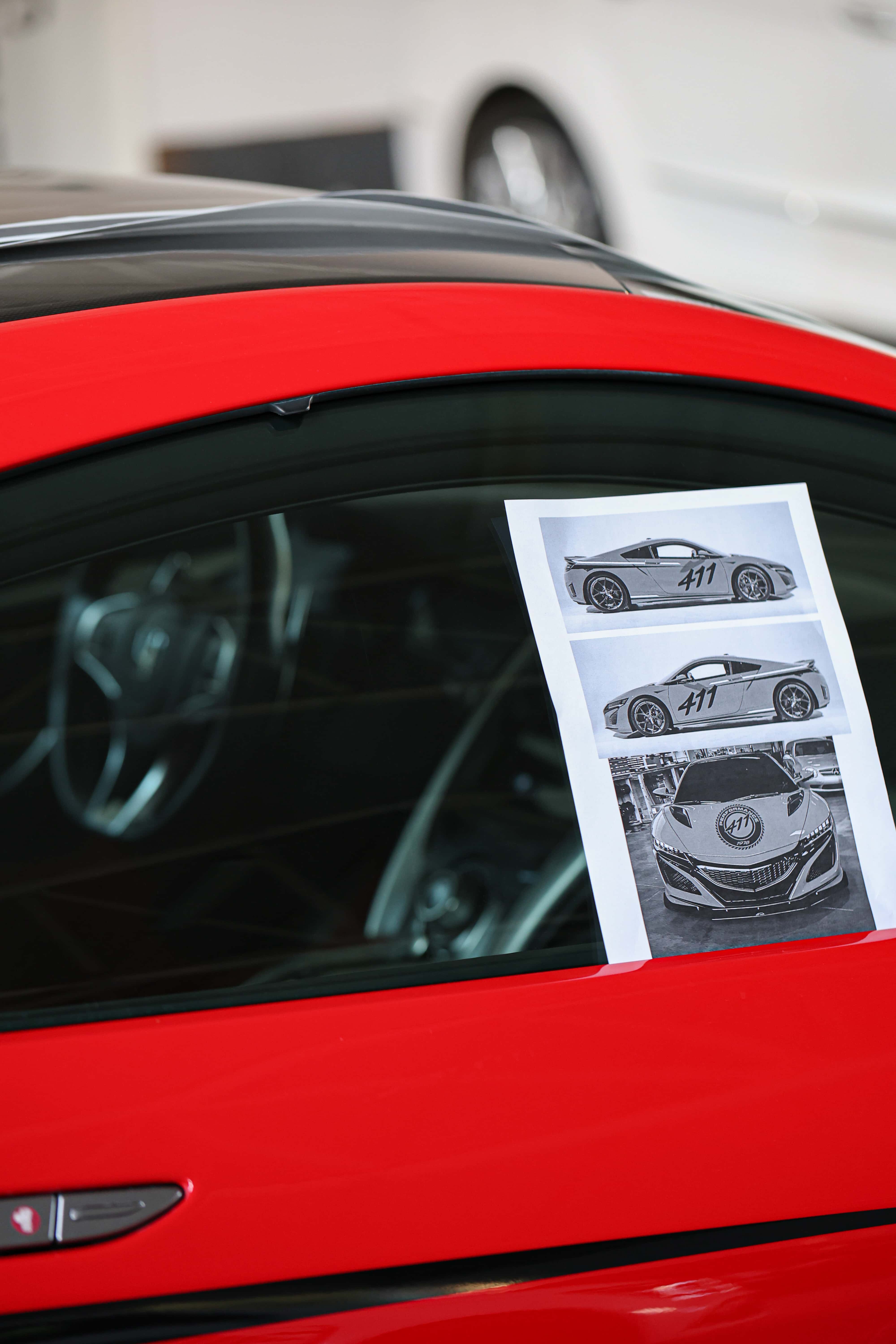 grafický náhľad polepu vozidla honda nsx.