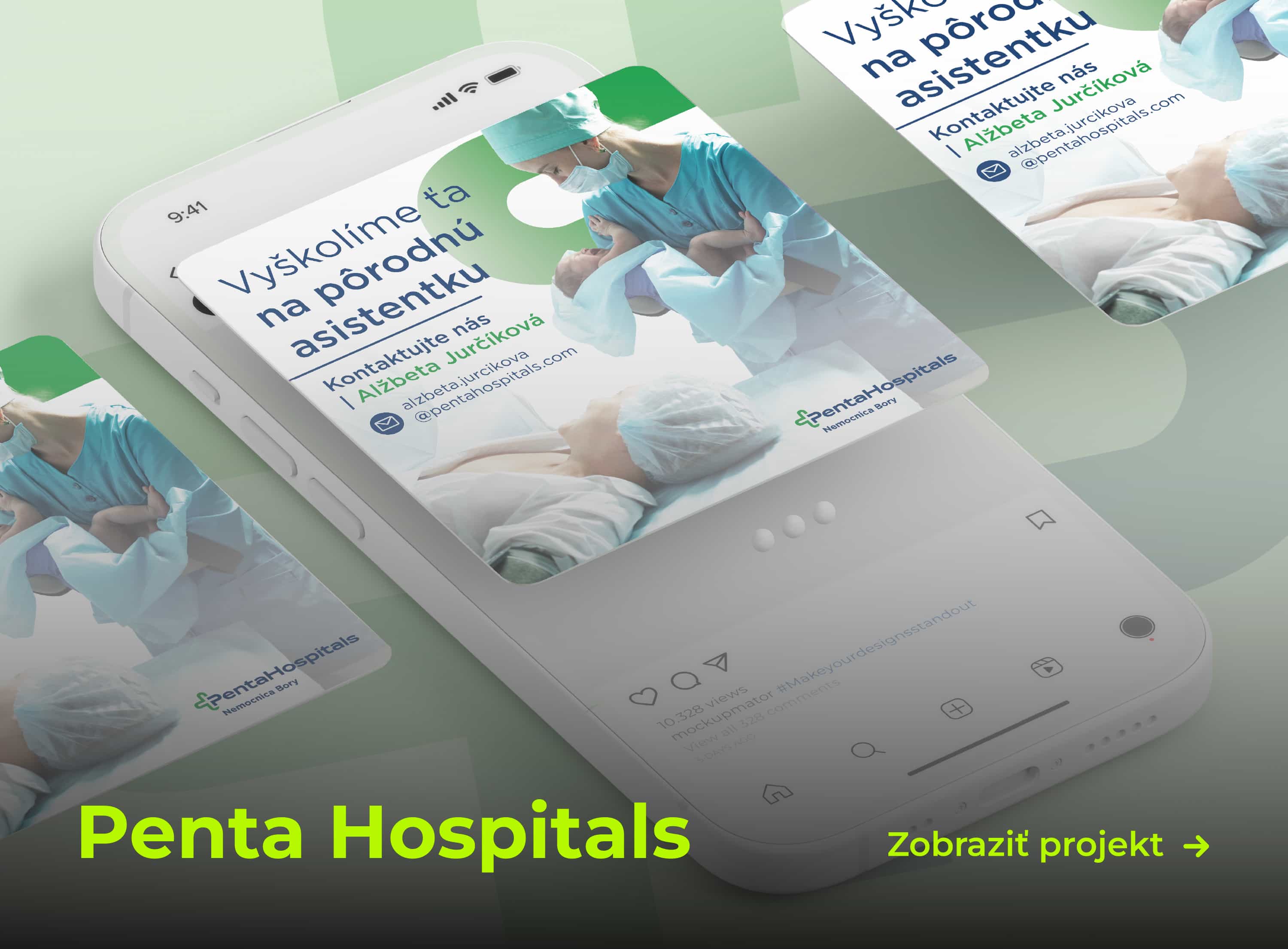 Grafický návrh bannerov na sociálne siete pre penta hospitals.Bannery na sociálne siete.